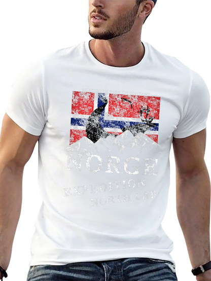 Camiseta Negra Norge Expedition North Cap