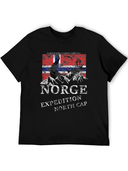 Camiseta Negra Norge Expedition North Cap