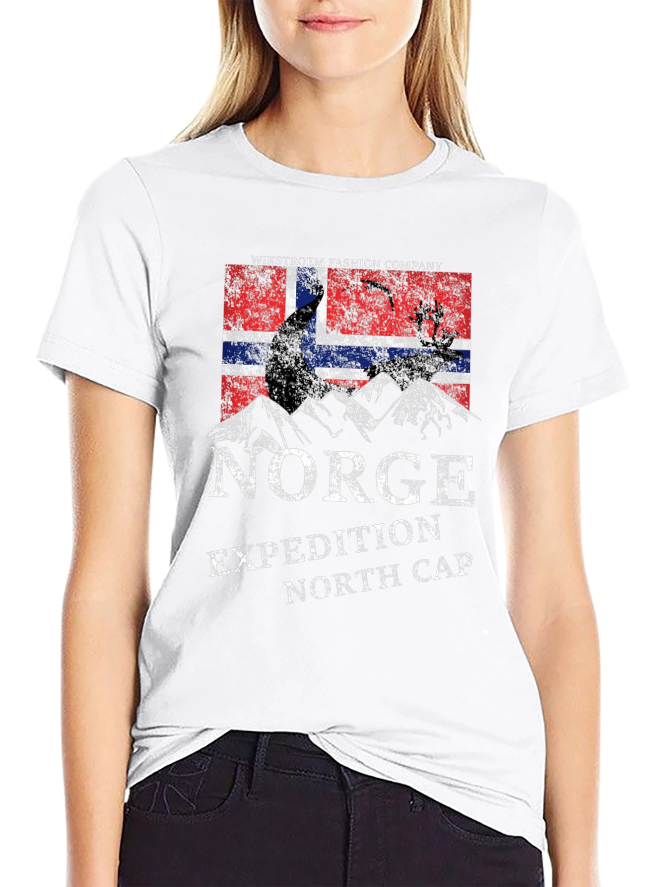 Camiseta Negra Norge Expedition North Cap