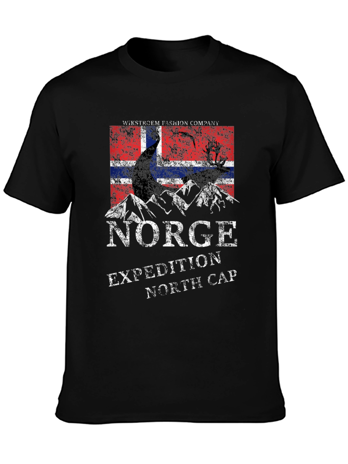 Camiseta Negra Norge Expedition North Cap