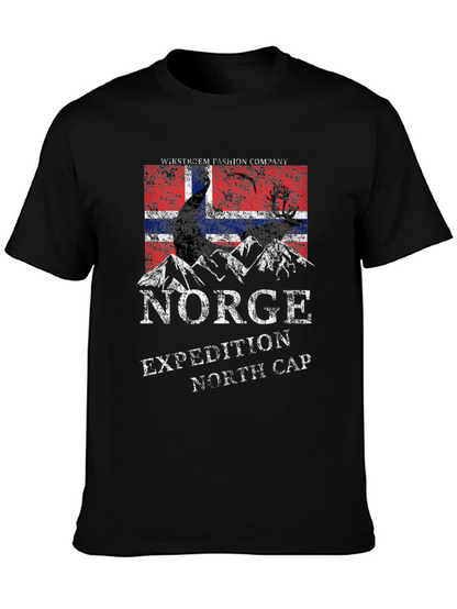 Camiseta Negra Norge Expedition North Cap