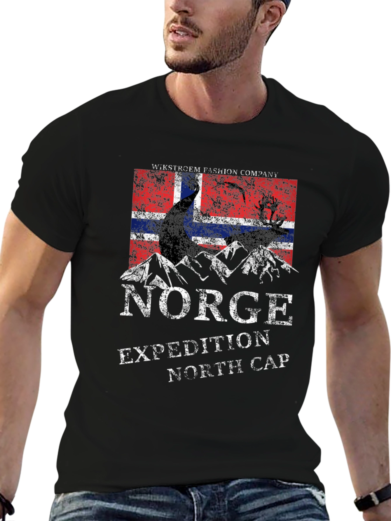 Camiseta Negra Norge Expedition North Cap