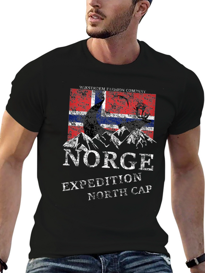 Camiseta Negra Norge Expedition North Cap