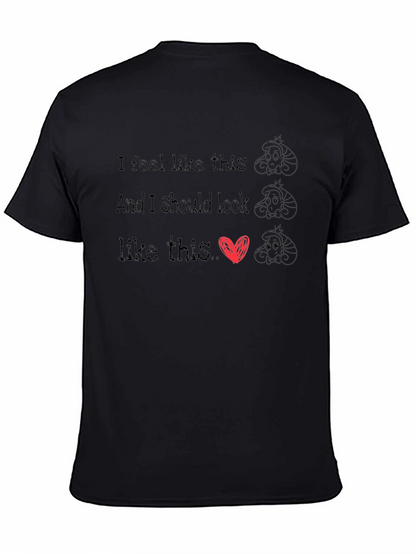 Camiseta Negra Divertida: Me Siento Así