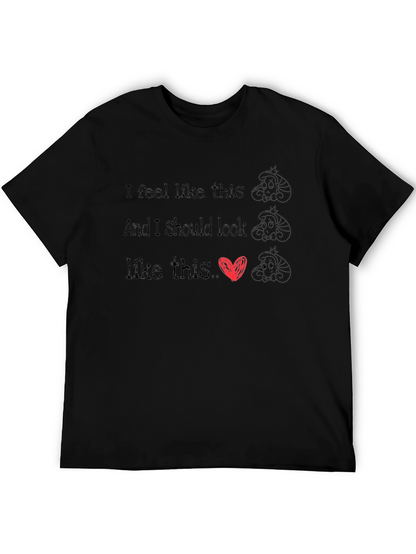 Camiseta Negra Divertida: Me Siento Así
