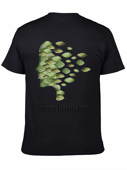Camiseta Negra Hombre - Diseño Inspiración Primavera