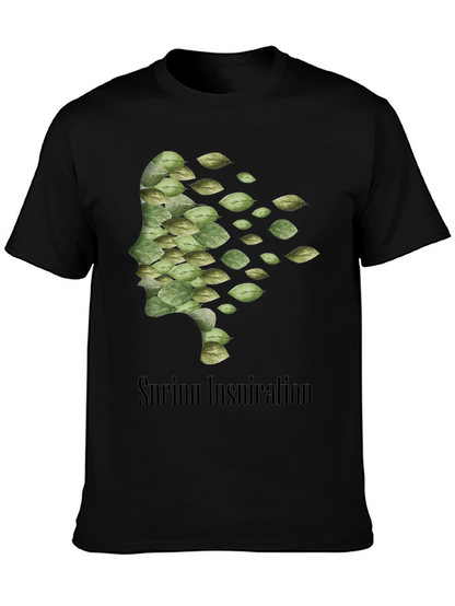 Camiseta Negra Hombre - Diseño Inspiración Primavera