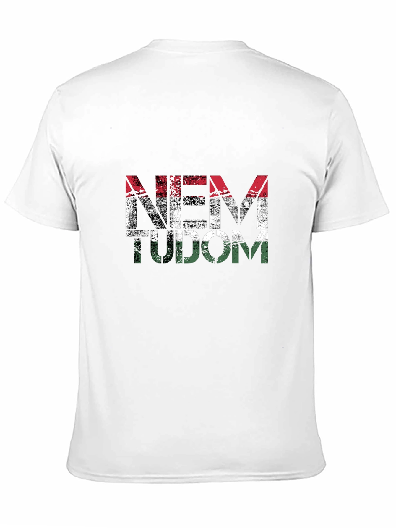 Camiseta Negra Nem Tudom Diseño Bandera Húngara