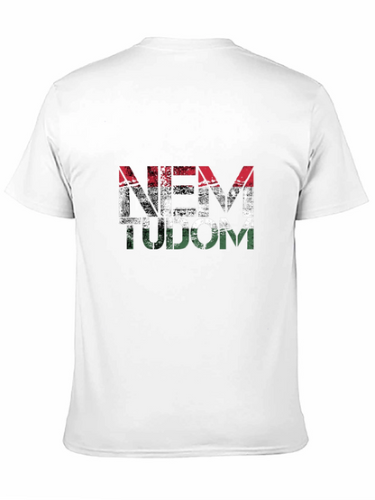 Camiseta Negra Nem Tudom Diseño Bandera Húngara