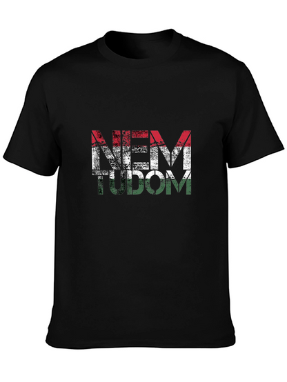 Camiseta Negra Nem Tudom Diseño Bandera Húngara