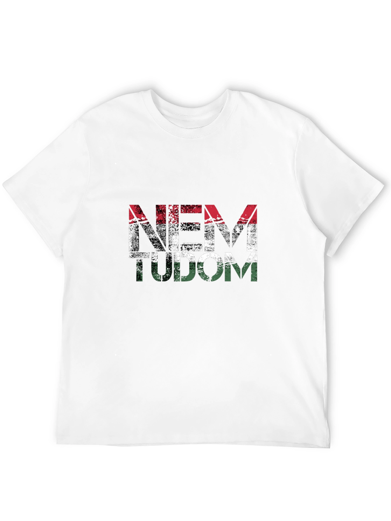 Camiseta Negra Nem Tudom Diseño Bandera Húngara