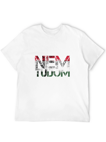Camiseta Negra Nem Tudom Diseño Bandera Húngara