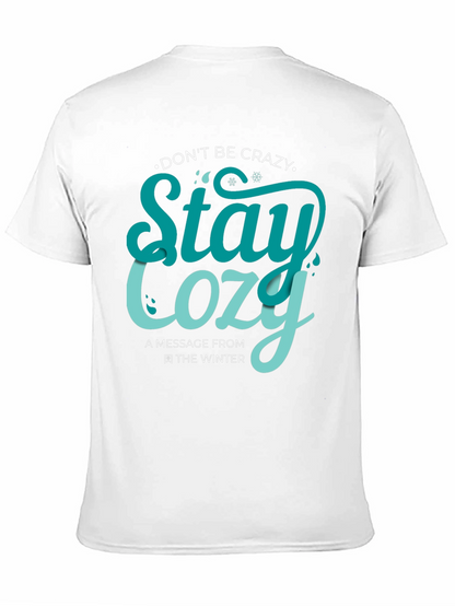 Camiseta Negra con Diseño Stay Cozy