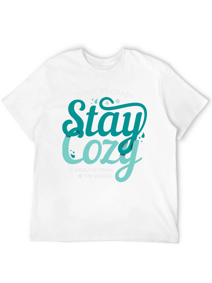 Camiseta Negra con Diseño Stay Cozy