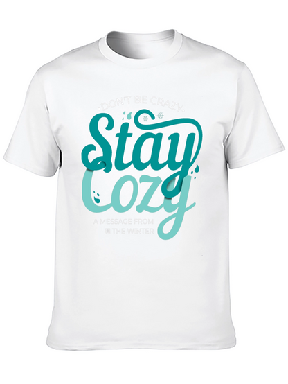 Camiseta Negra con Diseño Stay Cozy