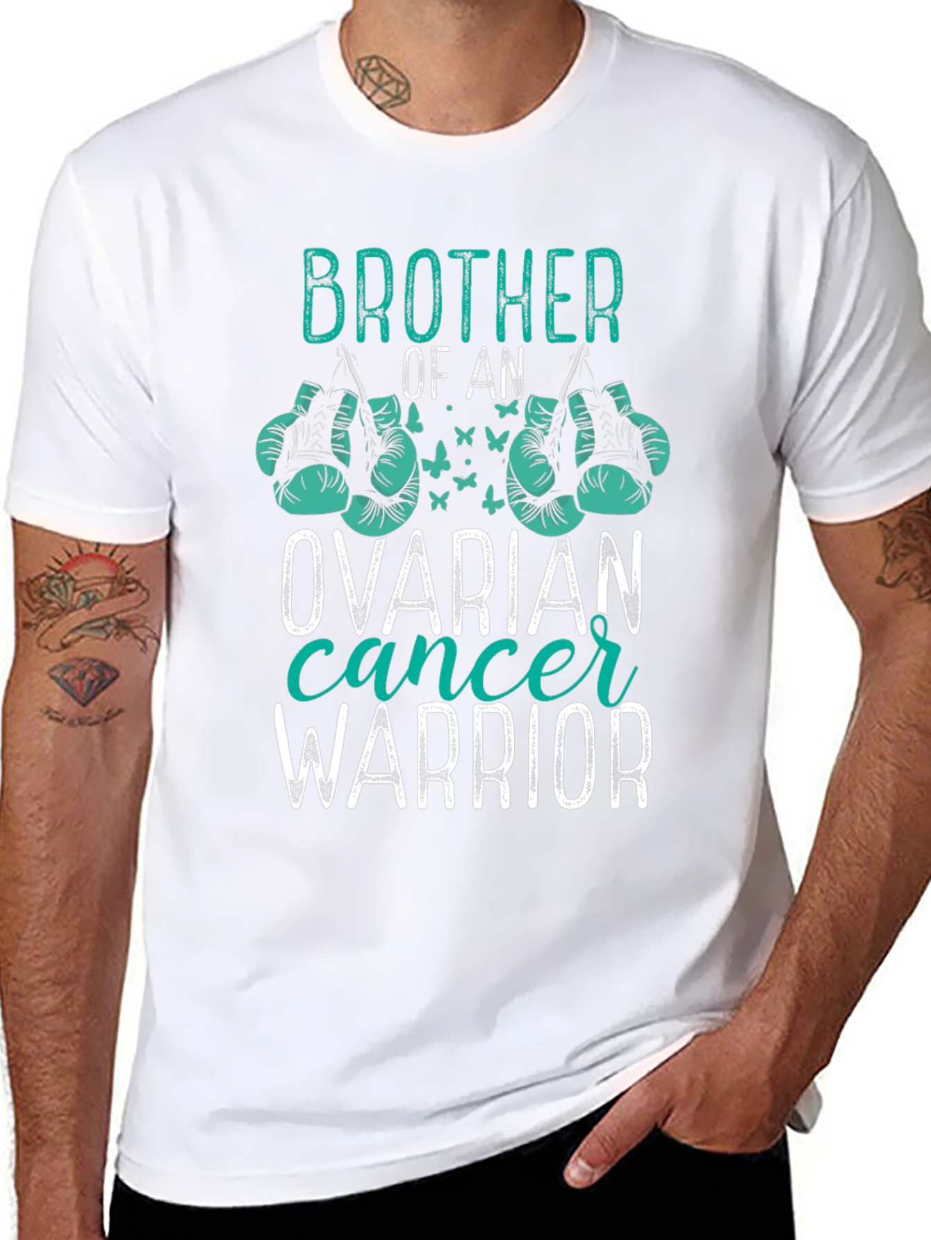 Camiseta Hermano Guerrero Cáncer Ovárico