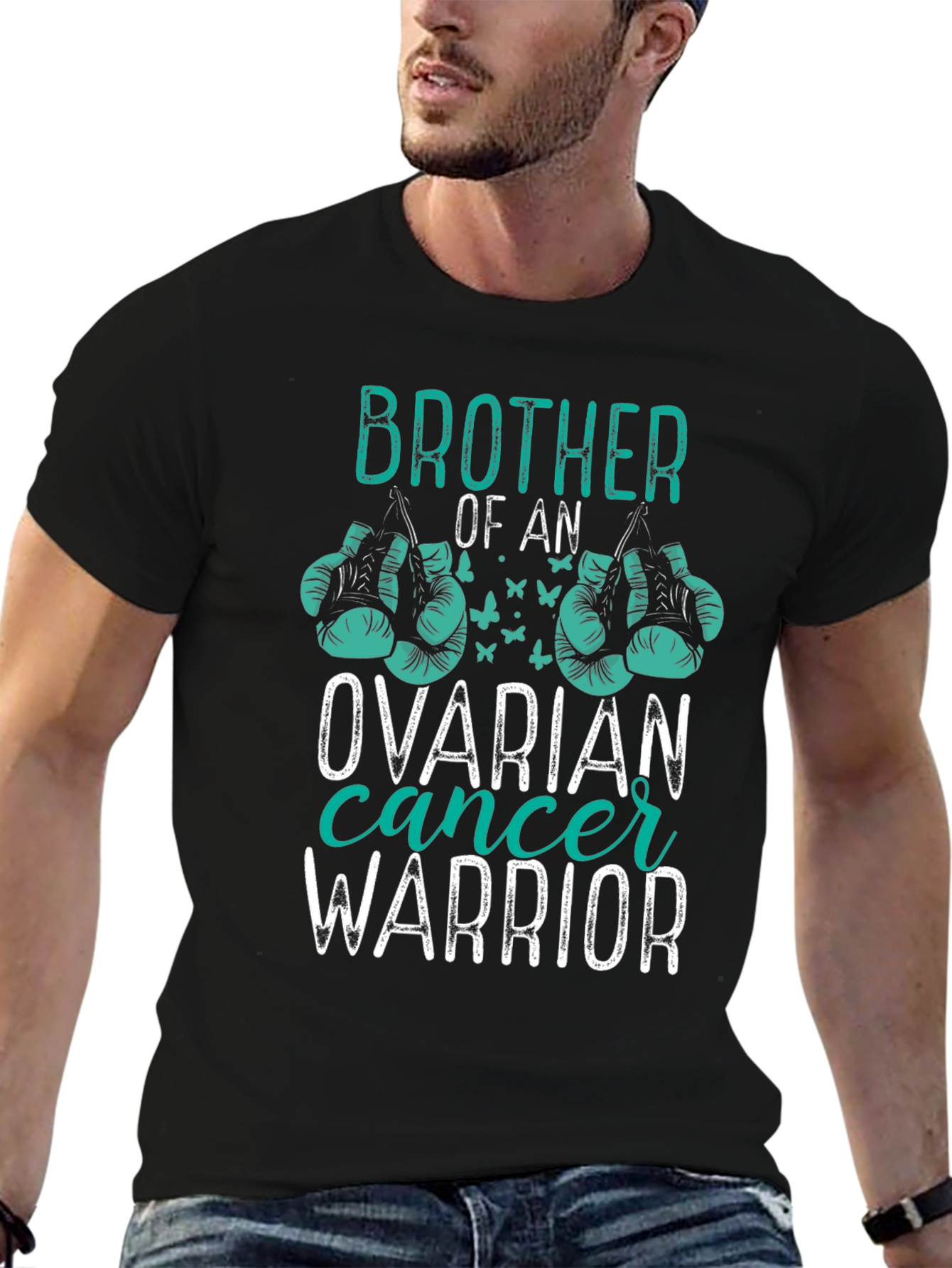 Camiseta Hermano Guerrero Cáncer Ovárico
