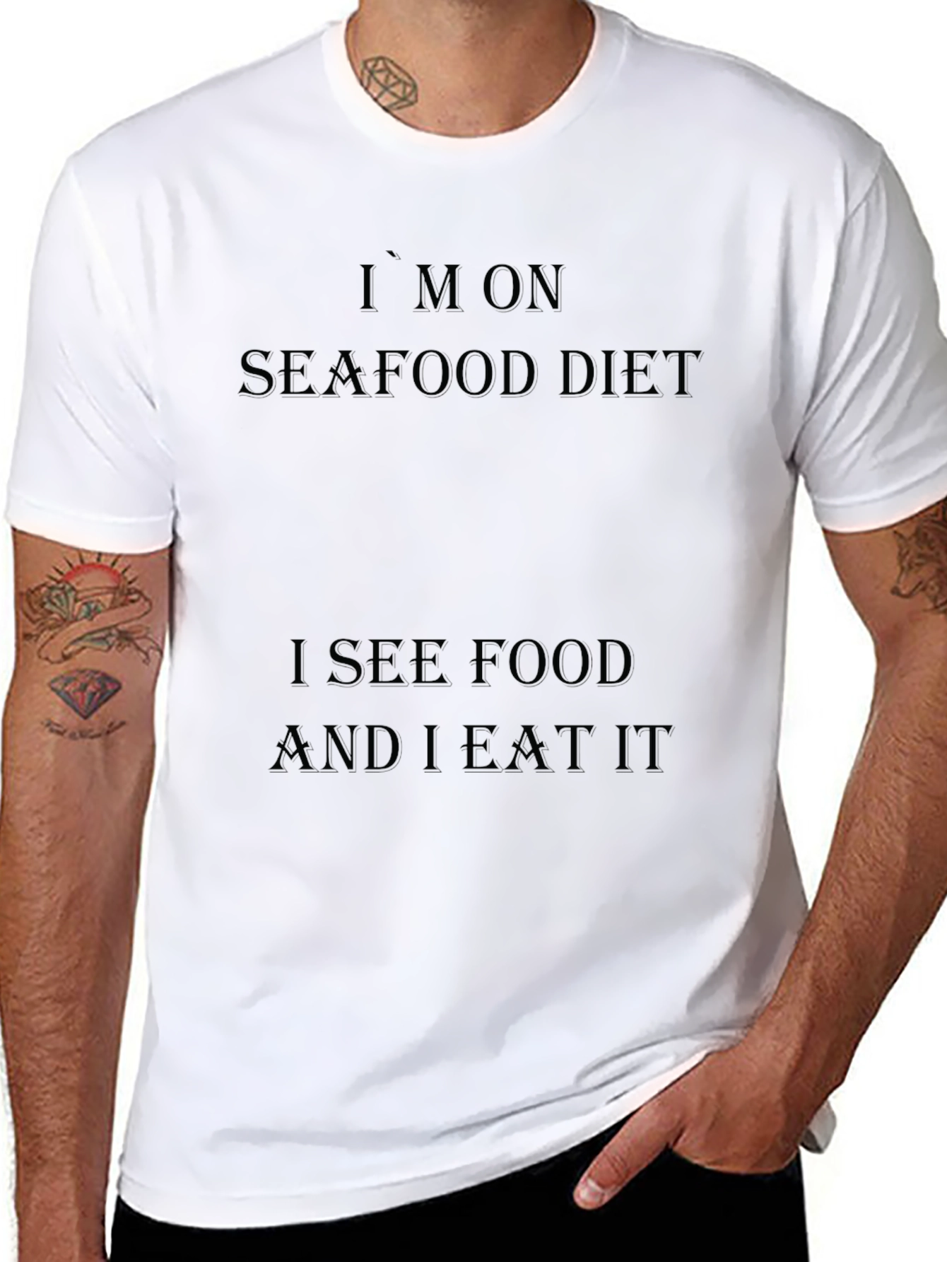 Camiseta Negra Dieta de Marisco