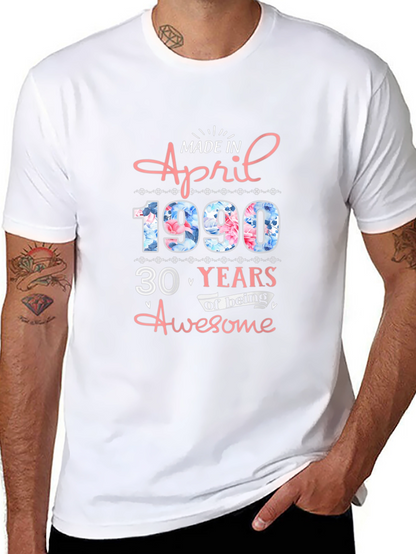 Camiseta Cumpleaños Abril 1990 - 30 Años