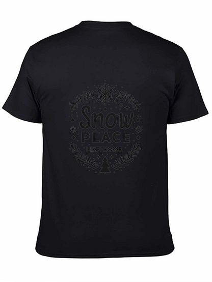 Camiseta Negra Snow Place Like Home Invierno