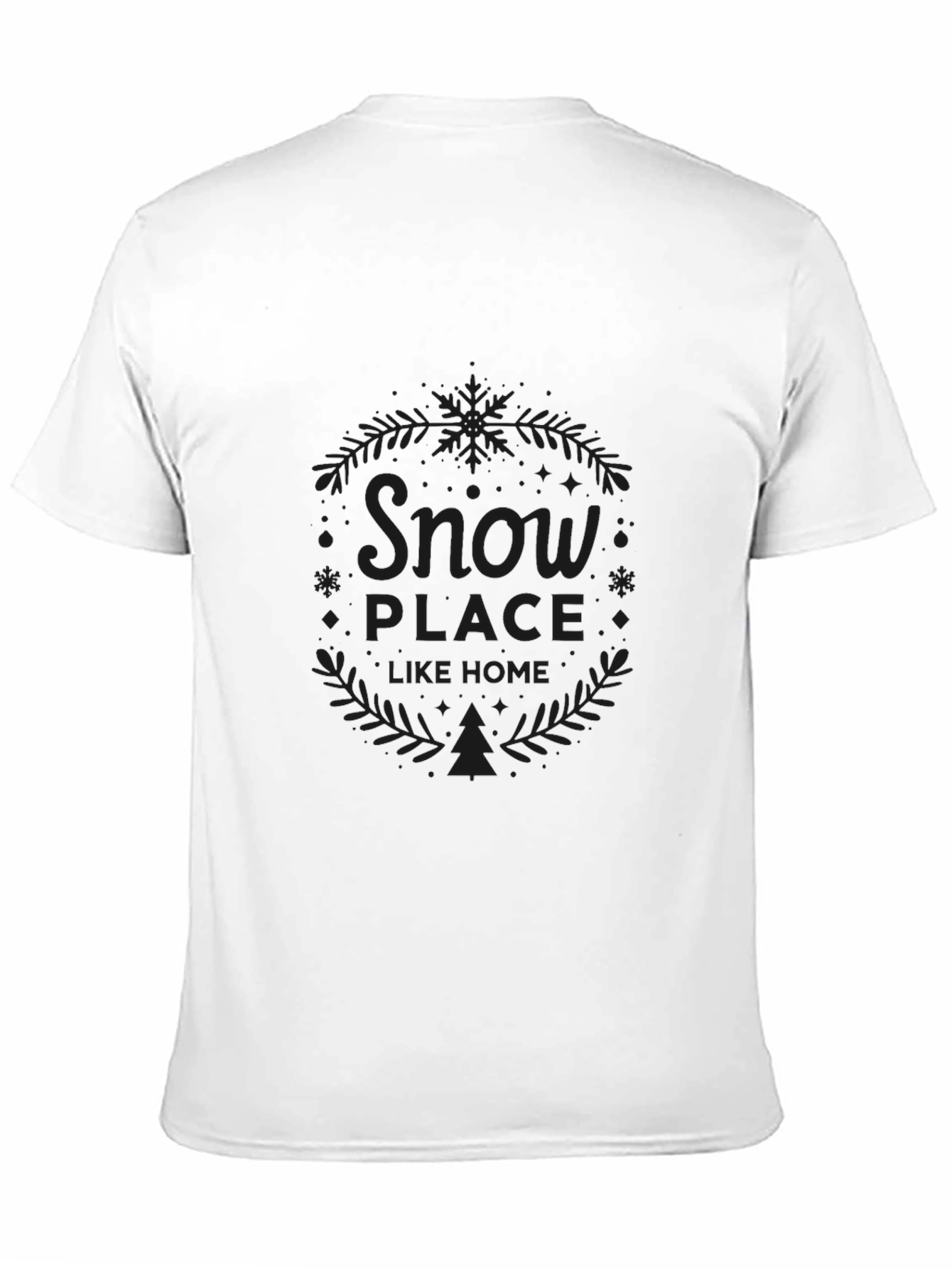 Camiseta Negra Snow Place Like Home Invierno