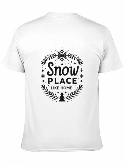 Camiseta Negra Snow Place Like Home Invierno