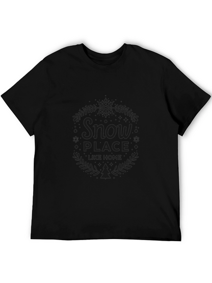 Camiseta Negra Snow Place Like Home Invierno