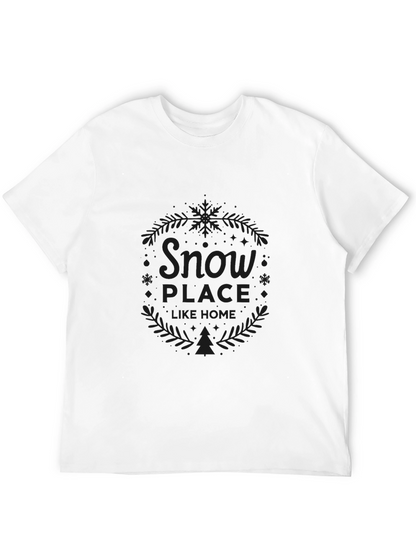 Camiseta Negra Snow Place Like Home Invierno