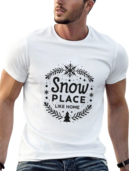 Camiseta Negra Snow Place Like Home Invierno