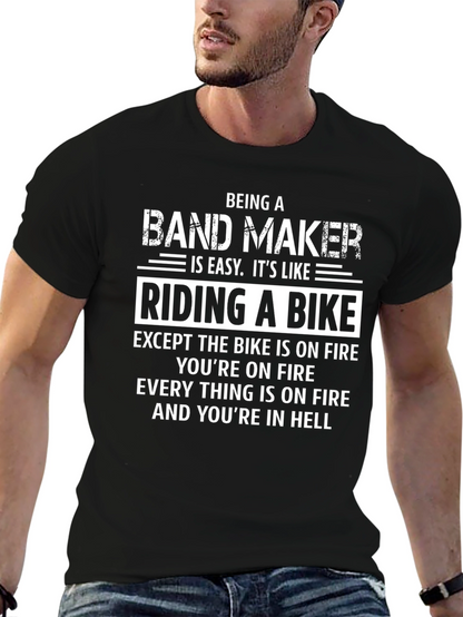 Camiseta Negra: Banda Musical ¡El Infierno en Dos Ruedas!