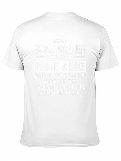 Camiseta Negra: Banda Musical ¡El Infierno en Dos Ruedas!
