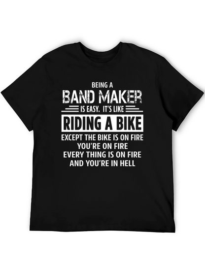 Camiseta Negra: Banda Musical ¡El Infierno en Dos Ruedas!