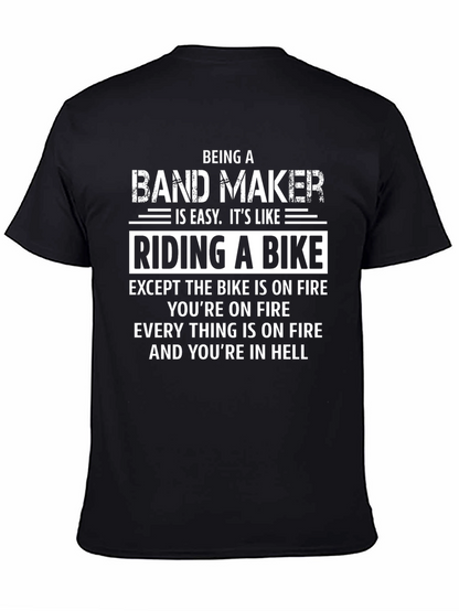 Camiseta Negra: Banda Musical ¡El Infierno en Dos Ruedas!