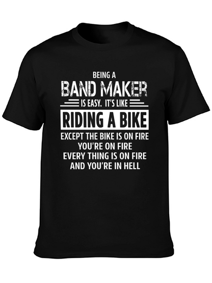 Camiseta Negra: Banda Musical ¡El Infierno en Dos Ruedas!