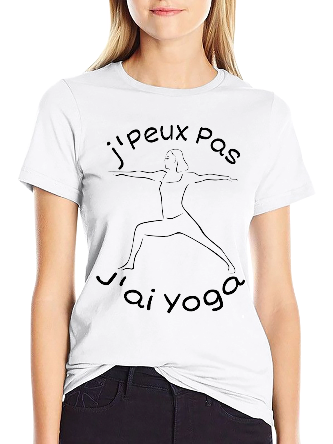 Camiseta Negra Jpeux Pas Jai Yoga para Hombre