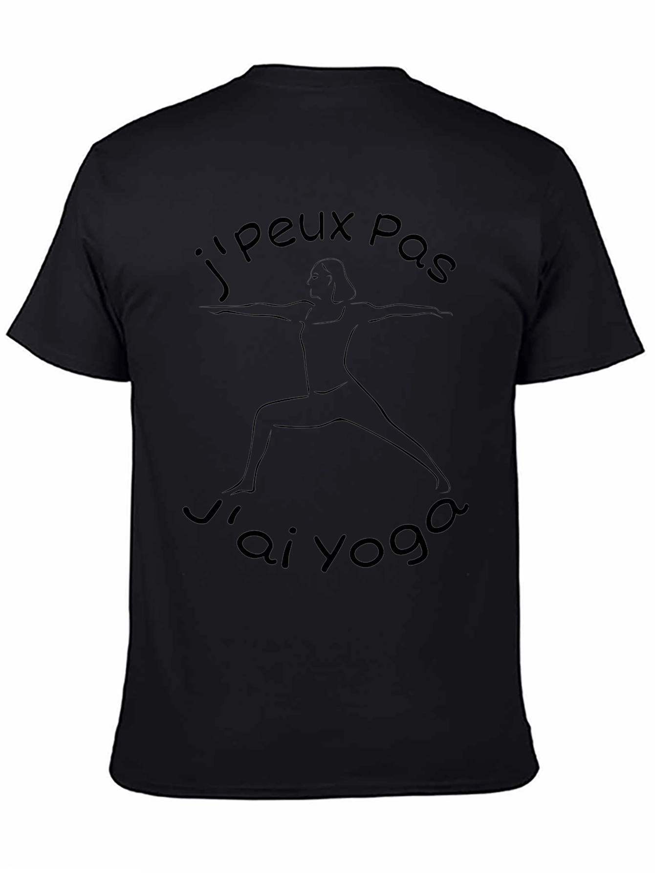 Camiseta Negra Jpeux Pas Jai Yoga para Hombre