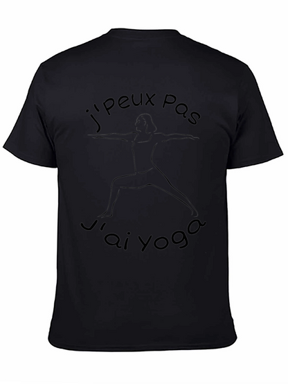 Camiseta Negra Jpeux Pas Jai Yoga para Hombre
