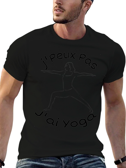 Camiseta Negra Jpeux Pas Jai Yoga para Hombre