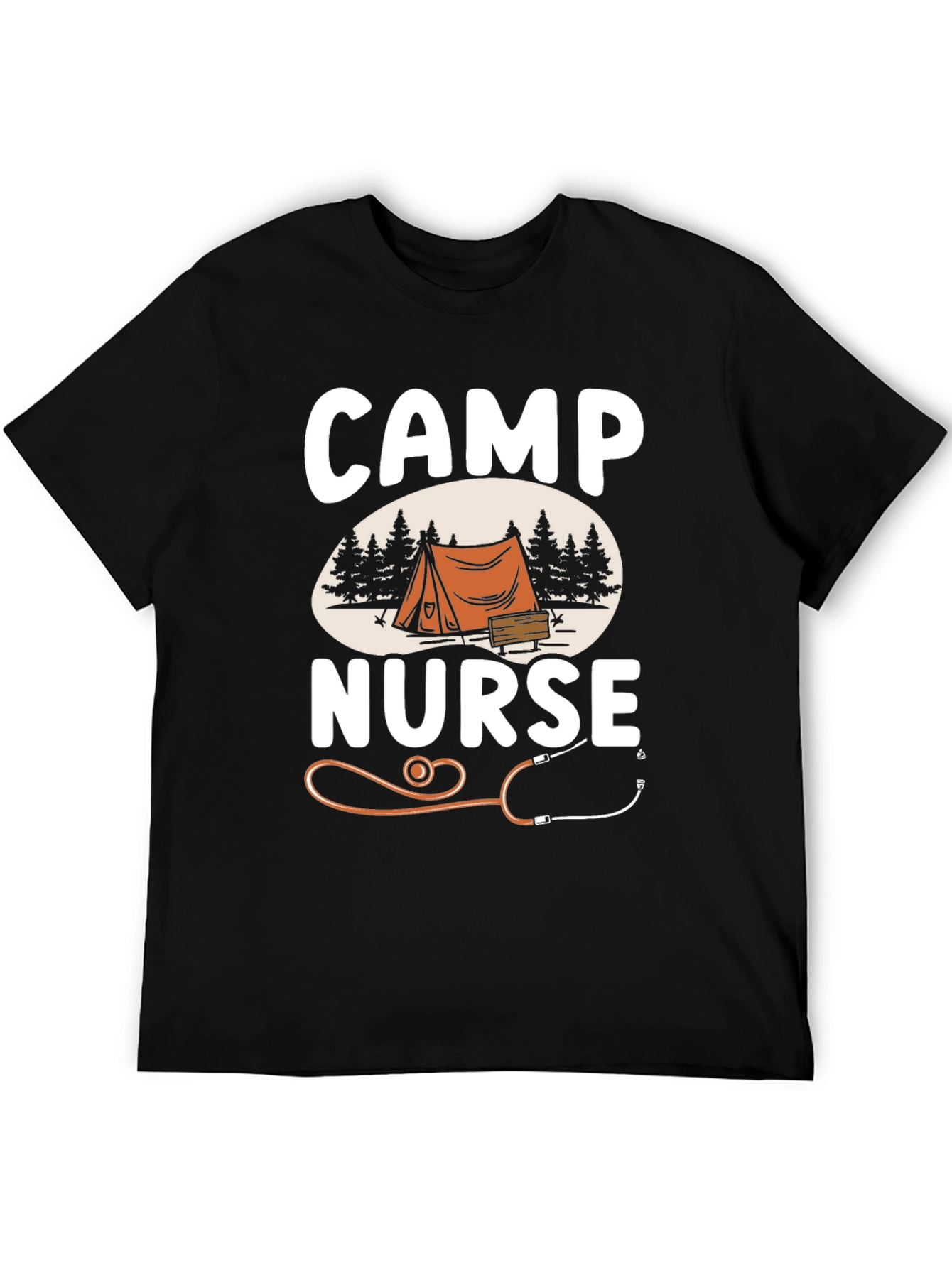 Camiseta Camp Nurse Negra - Ideal para Enfermeras
