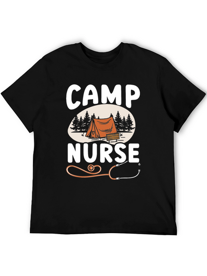 Camiseta Camp Nurse Negra - Ideal para Enfermeras