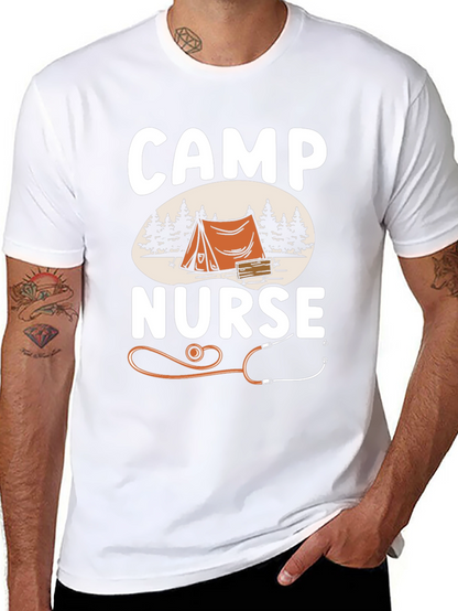 Camiseta Camp Nurse Negra - Ideal para Enfermeras