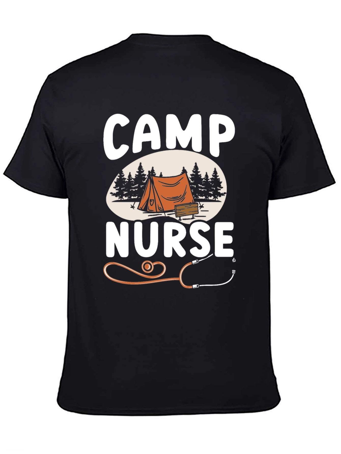 Camiseta Camp Nurse Negra - Ideal para Enfermeras