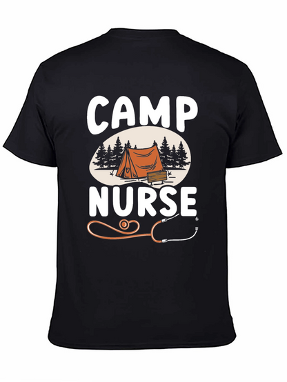 Camiseta Camp Nurse Negra - Ideal para Enfermeras