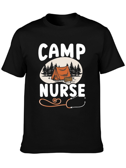 Camiseta Camp Nurse Negra - Ideal para Enfermeras