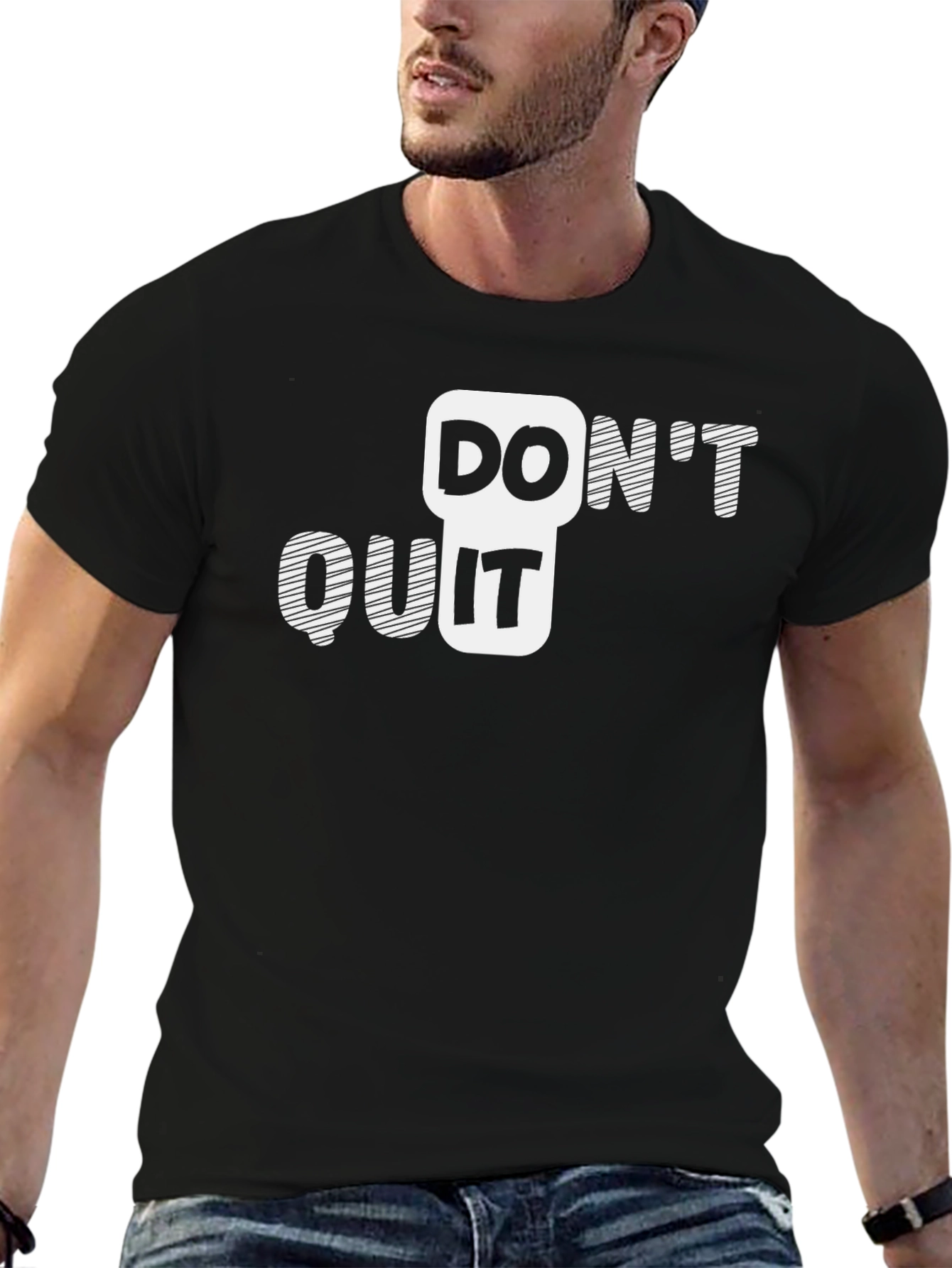 Camiseta Hombre Negra No te Rindas