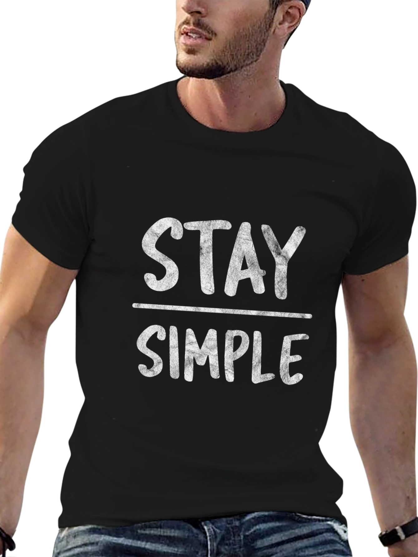 Camiseta Hombre Negra - Stay Simple