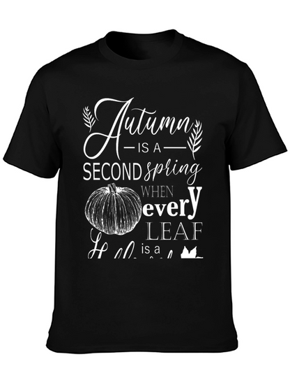 Camiseta Negra Otoño es una Segunda Primavera
