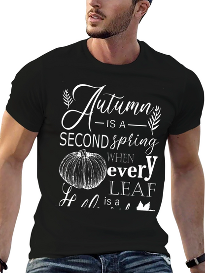 Camiseta Negra Otoño es una Segunda Primavera
