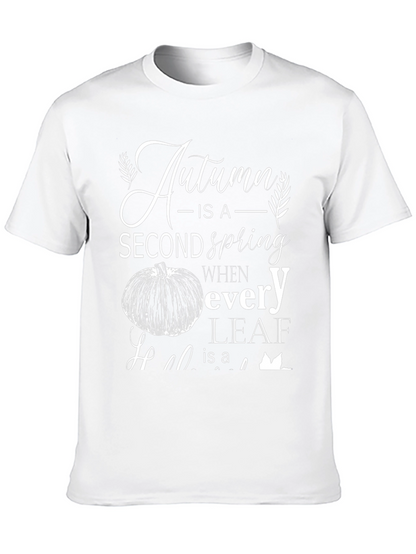 Camiseta Negra Otoño es una Segunda Primavera