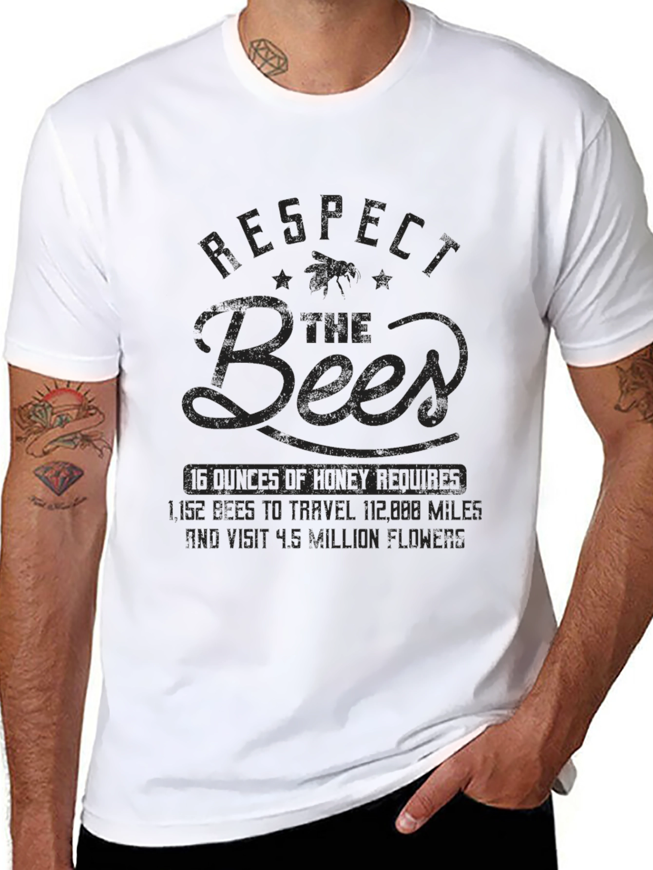 Camiseta Negra Respect the Bees